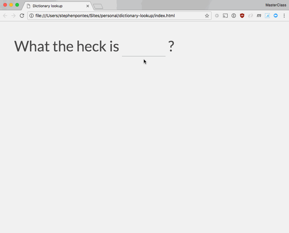 GitHub - stephenp/quick-dictionary-lookup: Quick project to build a ...